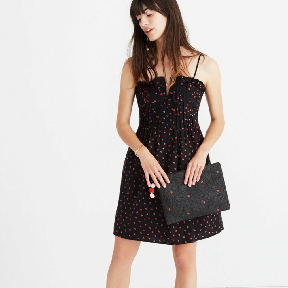 Madewell strawberry corset dress
